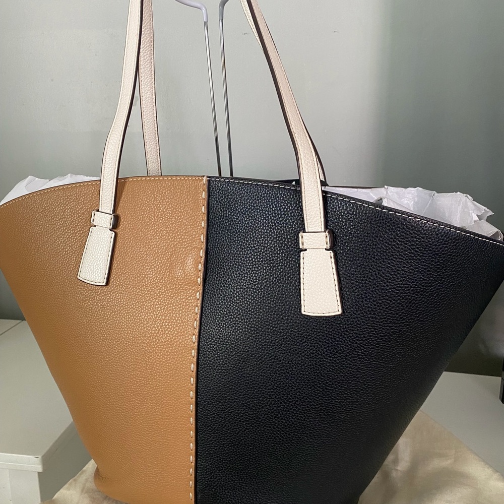 Tory Burch McGraw color block Shopper tote bag three pieces set - Picture 6 of 13